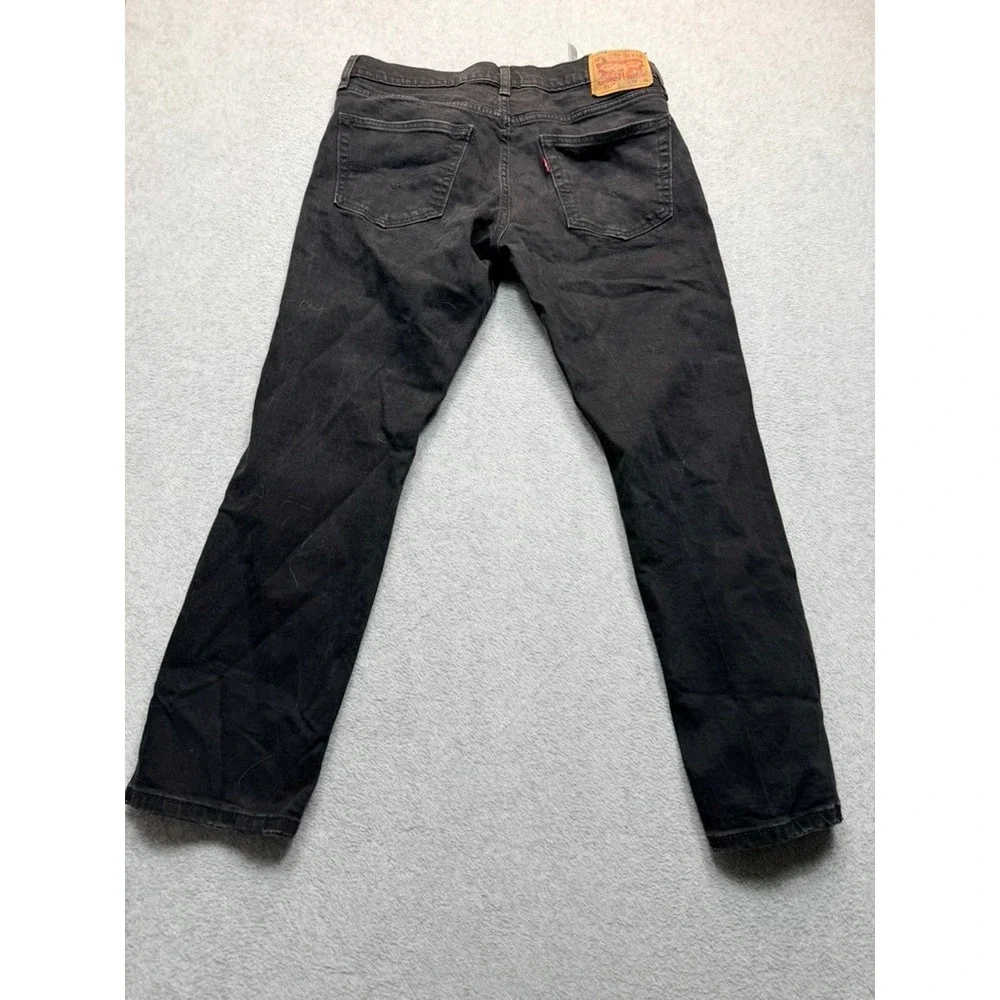 Levis 511 Slim Fit Distressed Ripped Black Jeans Mens 34x30 04511-5317